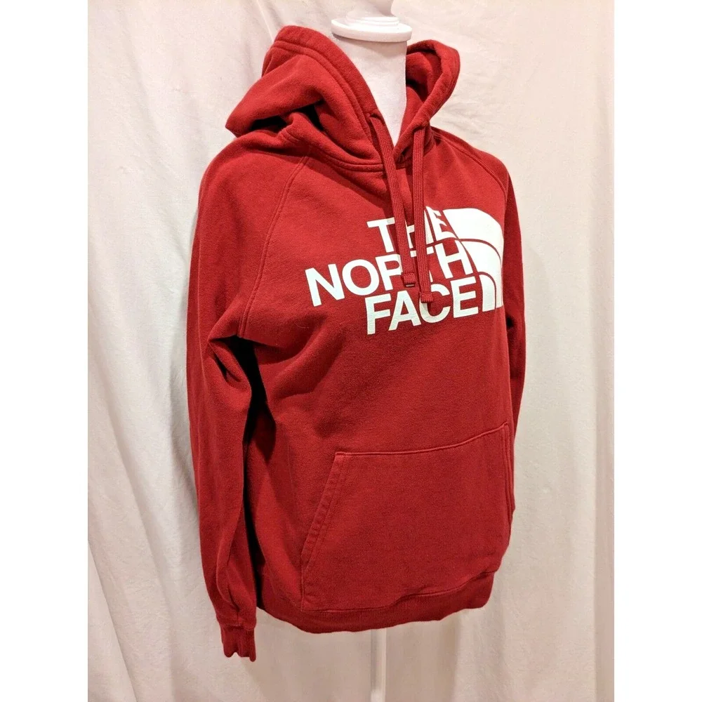The North Face Womens Hoodie Half Dome S/P Burgundy Sweatshirt Pockets Exc. Cond